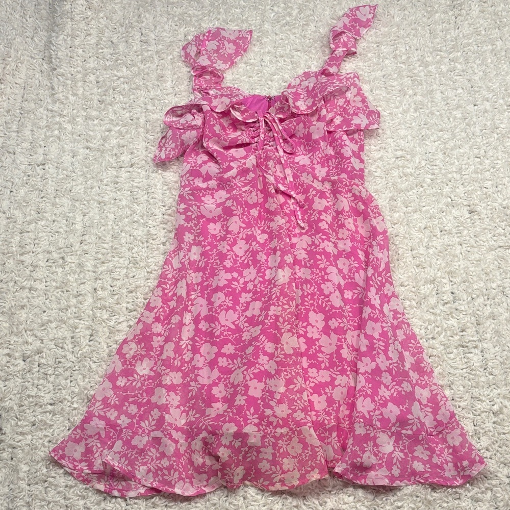 Lulu's Pink Floral Dress
